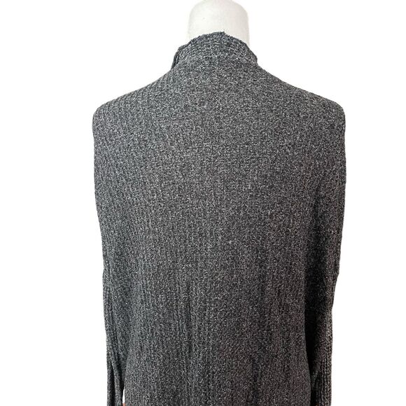 American Eagle Medium Cardigan Sweater Soft & Sexy Plush Gray Black Open - Picture 8 of 8